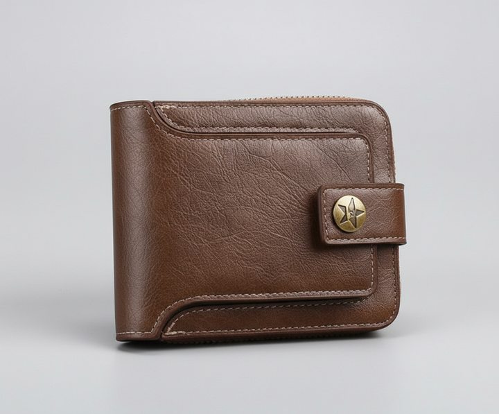 Klassisk vintage kortplånbok i PU-läder, hållbar och elegant korthållare för unisex.