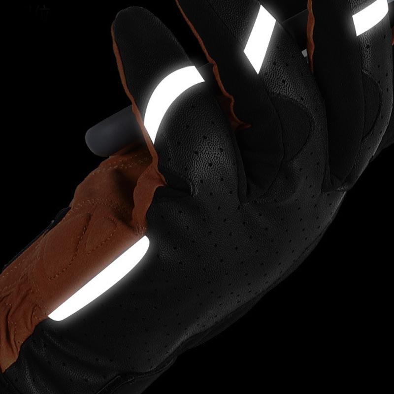 "Vinterhandskar för cykel, herr, vattenavvisande, svart polyester med fleecefoder, reflexband och pekskärmtips"