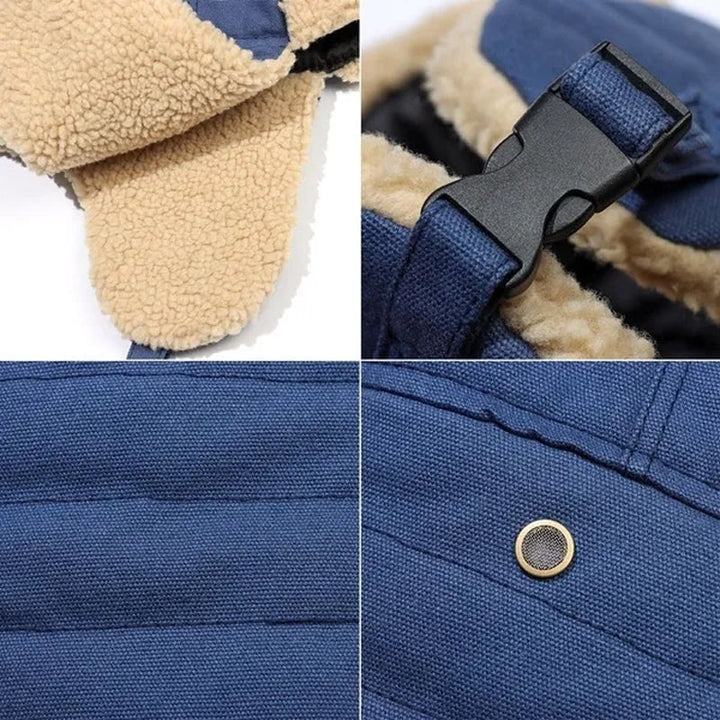 Vintermössa i fleece med öronvärmare för herr och dam, varm och trendig, finns i brun, grön, marinblå och svart.