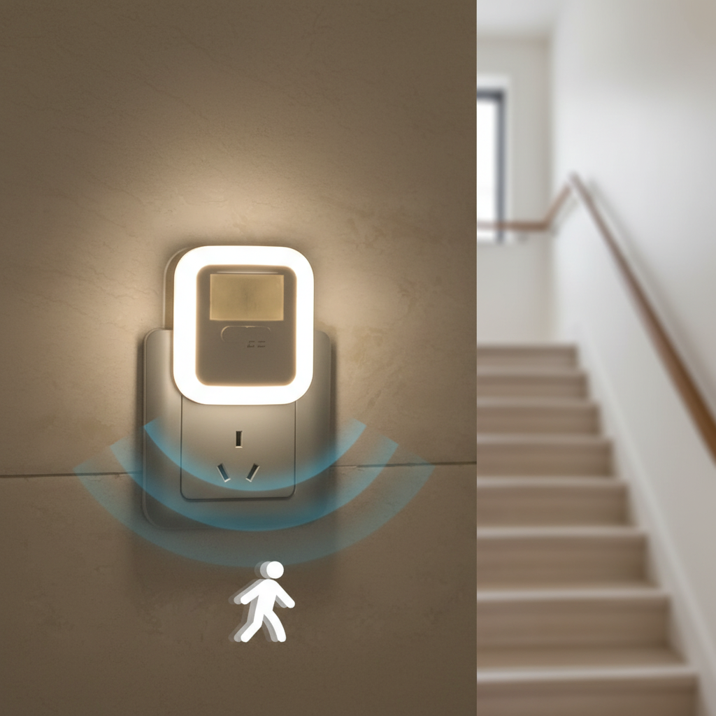 Vit Lightify rörelsesensor för smart och energisnål LED-belysning i ditt smarta hem.