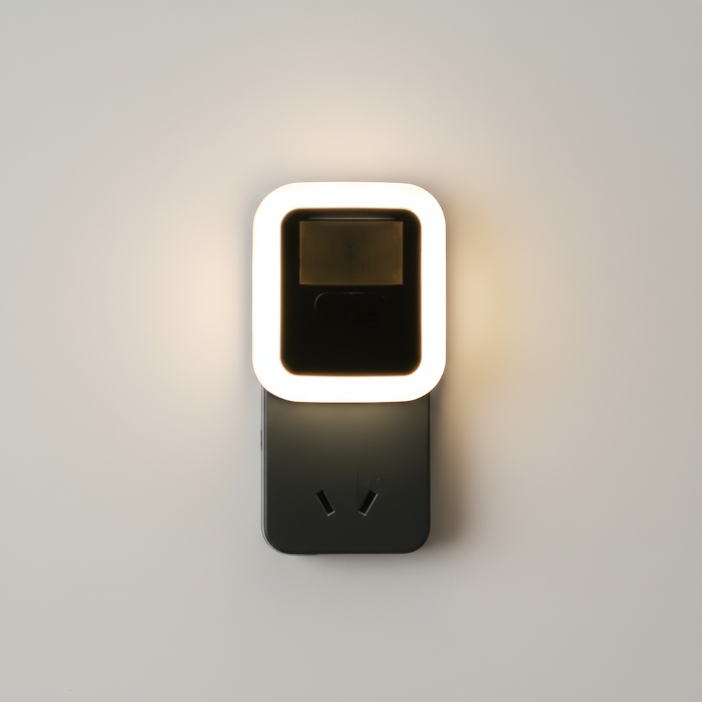 Kompakt Lightify rörelsedetektor för automatisk och energibesparande inomhusbelysning i smarta hem.