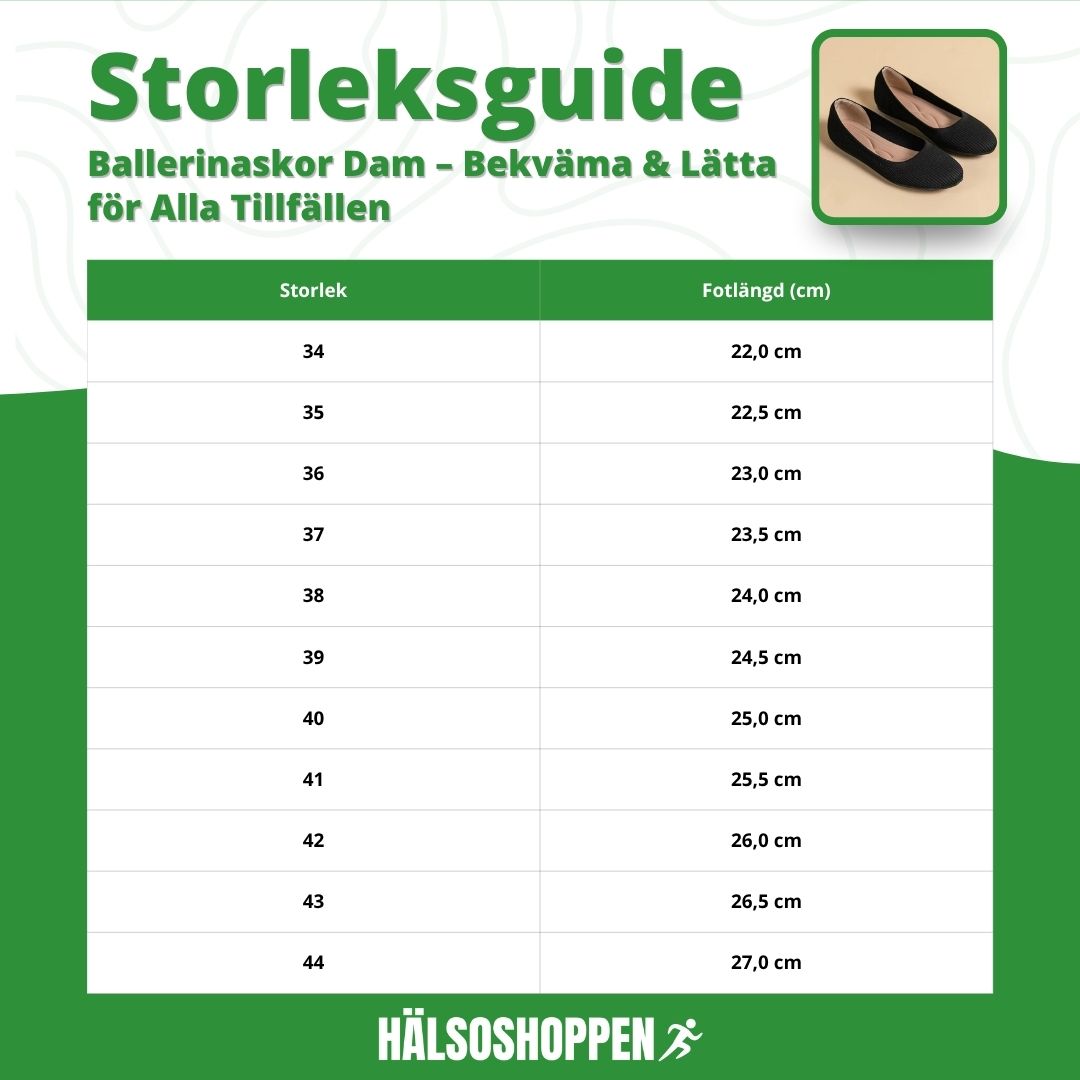 Ergonomiska ballerinaskor för dam, designade med halkfri sula för säkerhet och bekvämlighet.