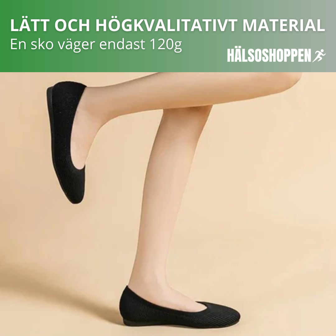 Mjuka och lätta ballerinaskor för kvinnor, idealiska som fritidsskor eller modeskor.