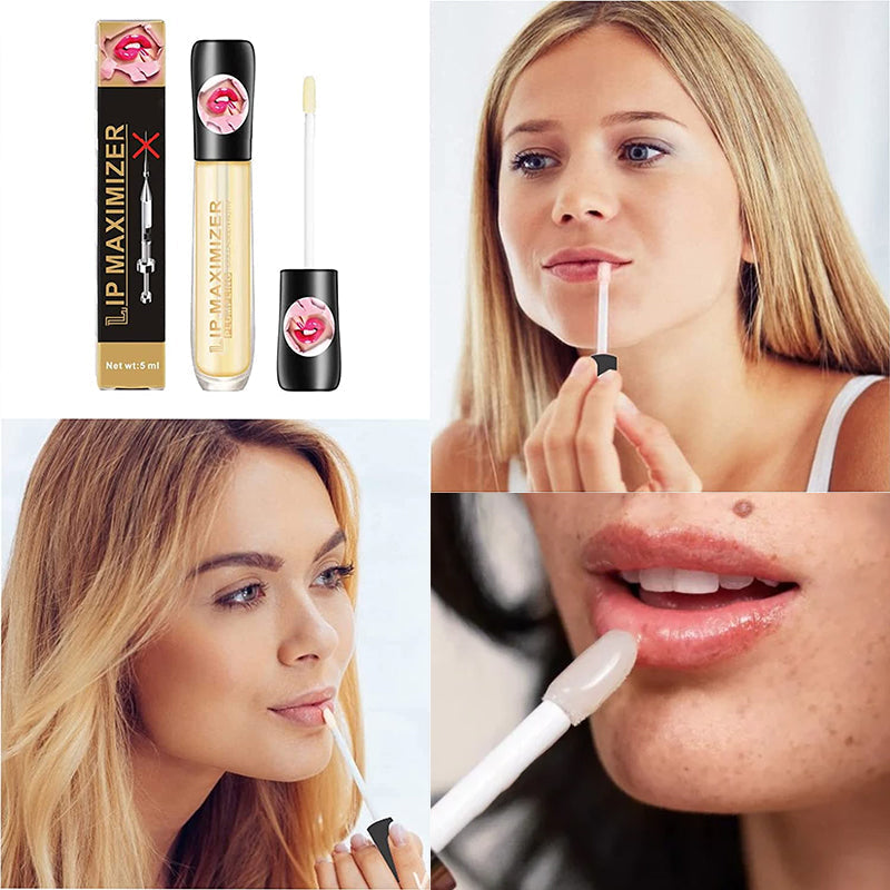 E-vitamin Läppserum med applikator, återfuktande glans för naturligt fylliga läppar, innehåller E-vitamin och hyaluronsyra.