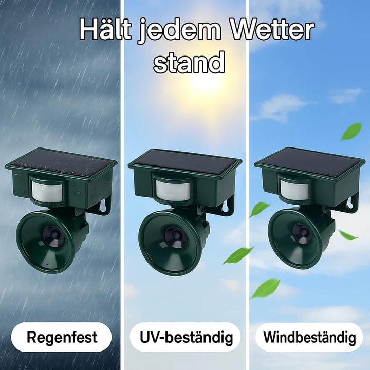 Balkongskydd som håller oönskade fåglar borta med solenergi