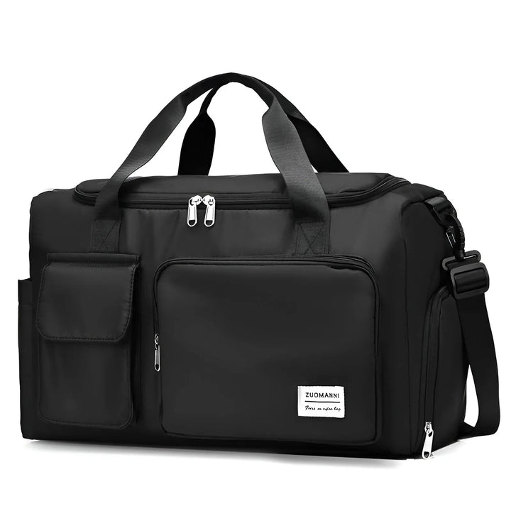Stilren VoyagePro resväska, vattentät, framifrån med alla detaljer synliga.