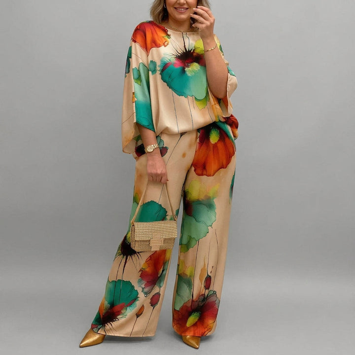 Snyggt tvådelat dammode med mönster för en elegant vardagslook