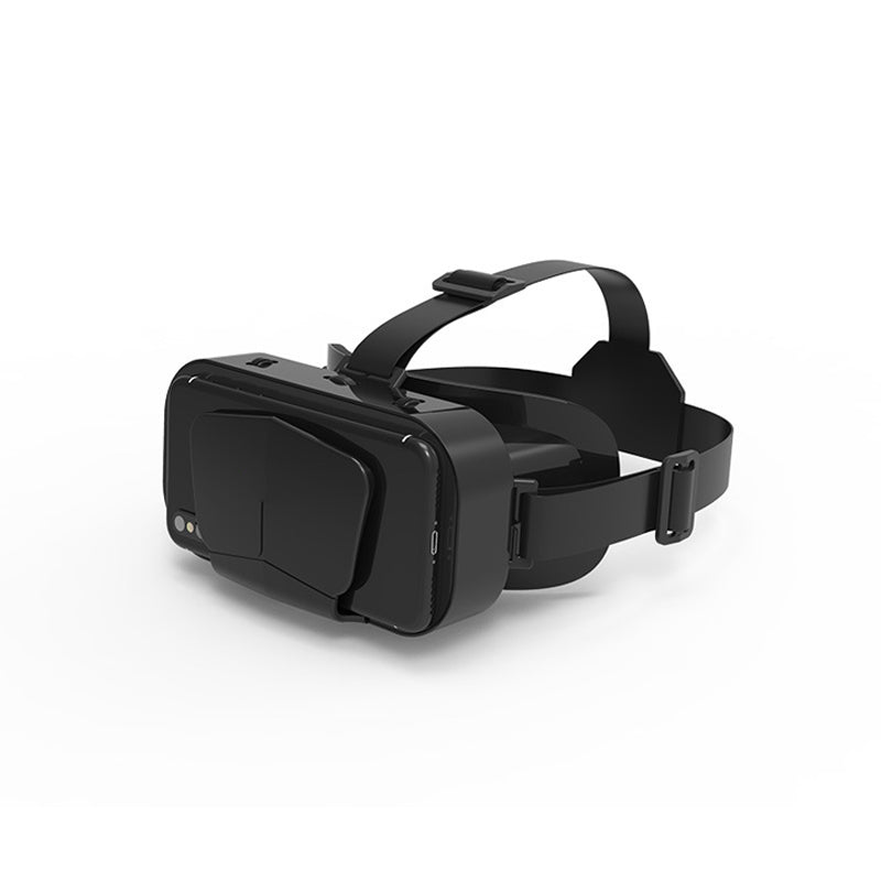 VR panoramaglasögon med Bluetooth, IMAX-ljud; stora svarta linser, justerbara huvudramar, kompakt och hopfällbar design