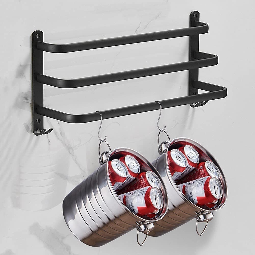 FlexRack väggmonterad handduksställ i aluminium för badrum