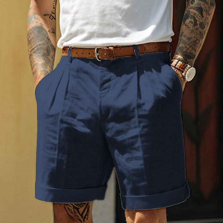 Herrshorts i blått med klassisk design