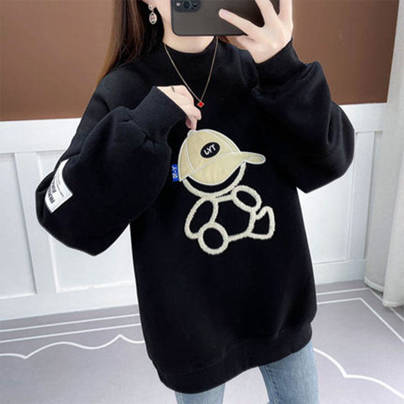 Dam Broderad Långärmad Sweatshirt