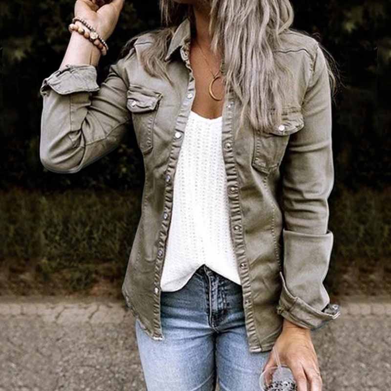 Plisserad Jeansjacka