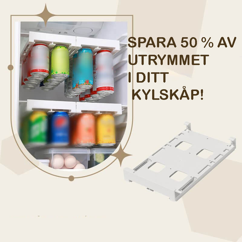 Hållbart kylskåpsställ för burkar