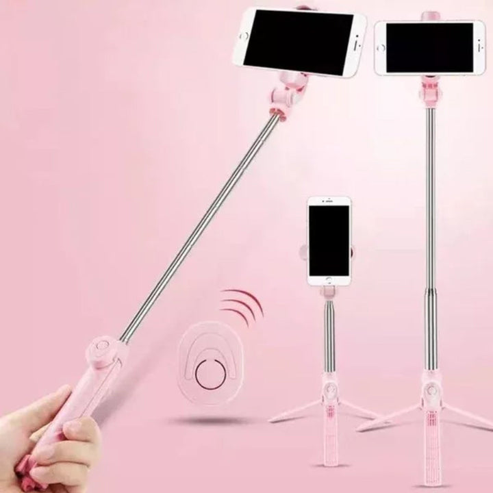 6 i 1 Trådlös Bluetooth Selfiepinne med Stativ
