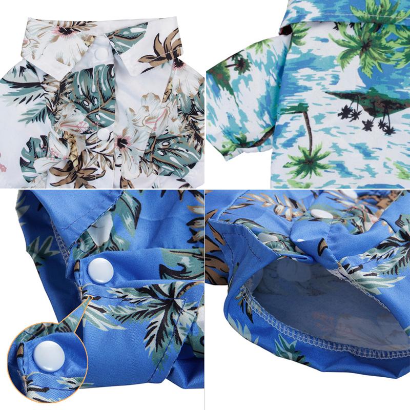 Hawaii-inspirerade T-tröjor för hundar – Sommarstil