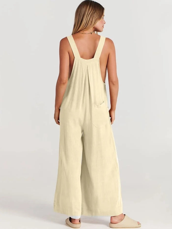 Jumpsuit med vida ben i plusstorlek