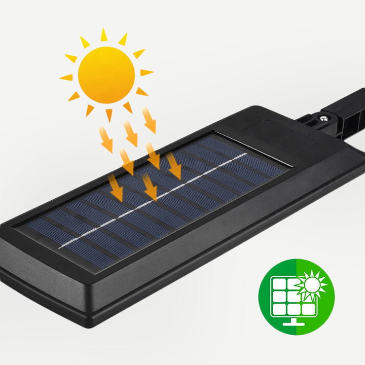 Fjärrstyrd Gatlykta med Solcell & Rörelsesensor
