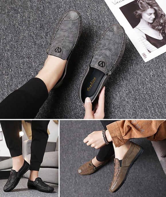 Andningsaktiva slip-on-skor för män