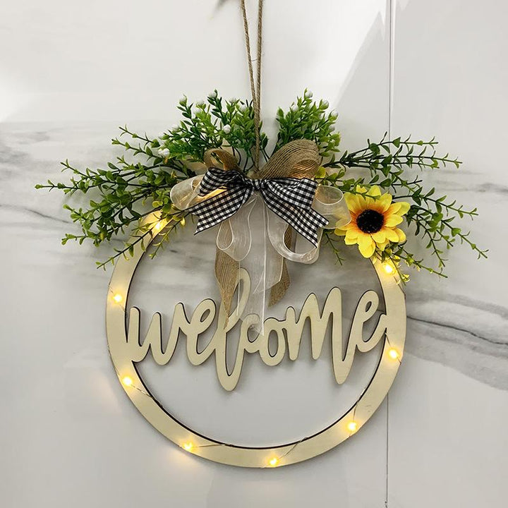 Dekorativ krans "Welcome" eller "Hello" för Midsommarnatt