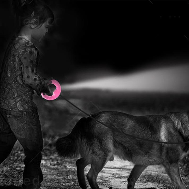 Infällbart Hundkoppel med LED-Nattlampa
