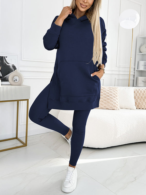 Chic komfortset: Huvtröja och leggings (2 delar) för dam
