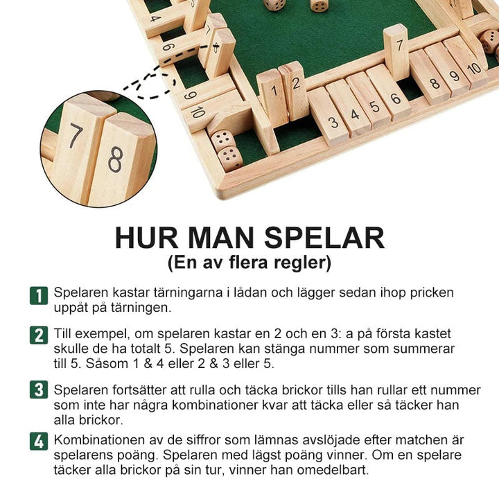 Brädspel i trä för barn och familj