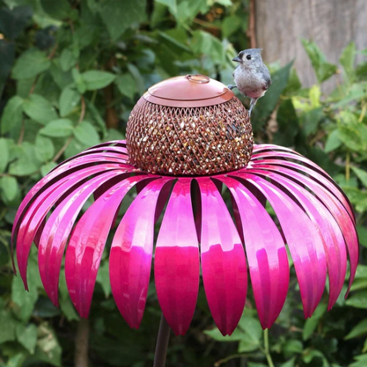 Coneflower Fågelmatare - Dekorativ Trädgårdsdekoration