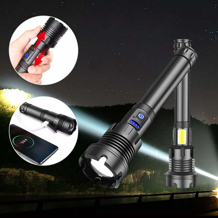 Kraftfull LED-Ficklampa med USB-Laddning