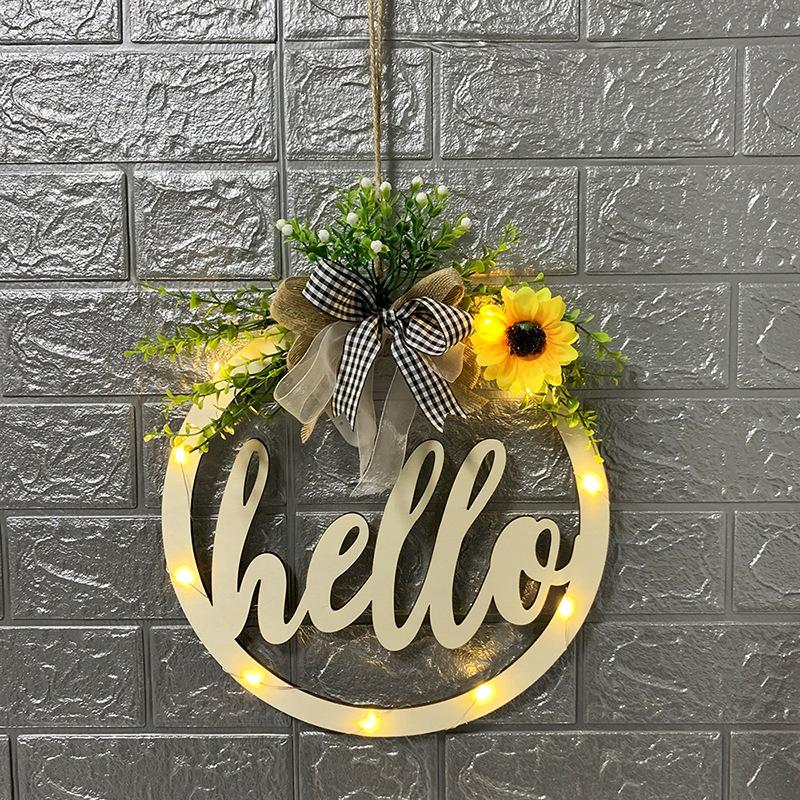 Dekorativ krans "Welcome" eller "Hello" för Midsommarnatt