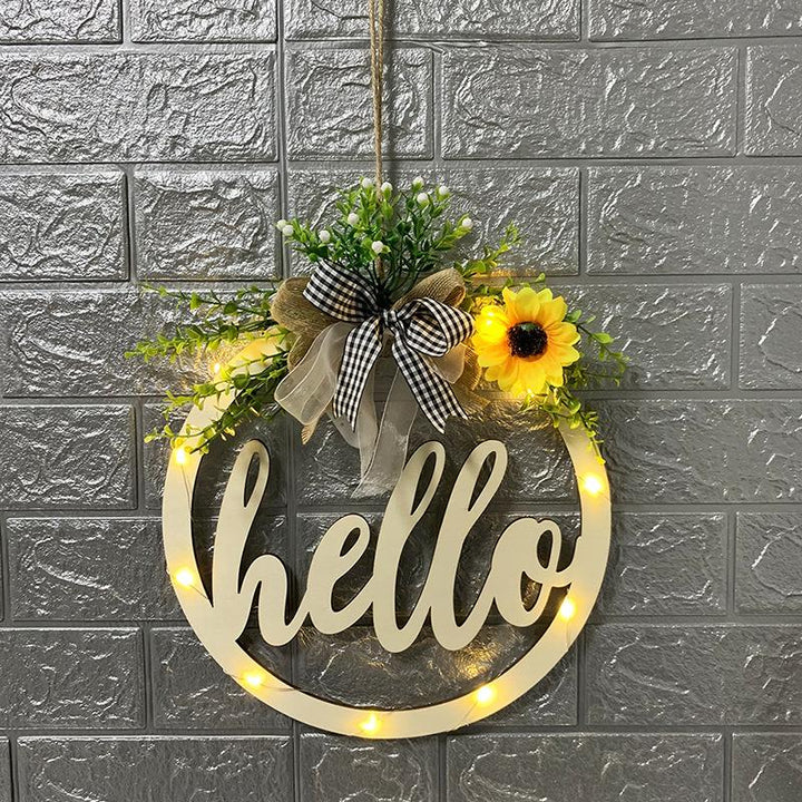 Dekorativ krans "Welcome" eller "Hello" för Midsommarnatt