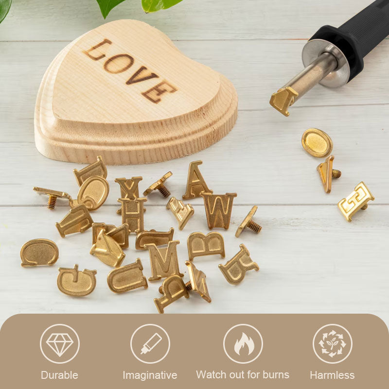 DIY-set för att bränna och skulptera bokstäver och siffror
