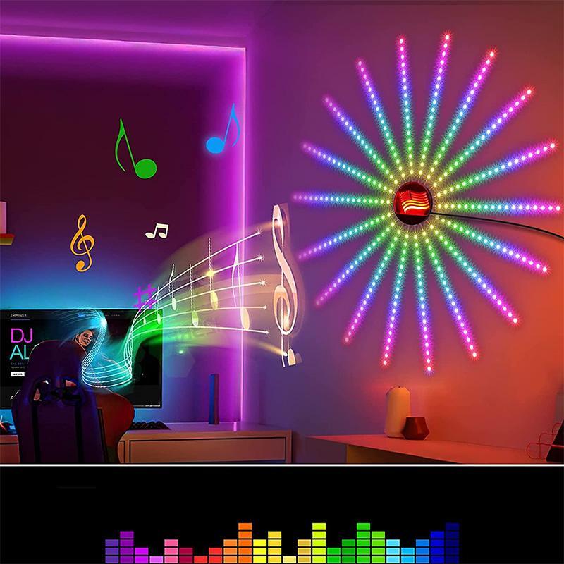 Fyrverkeri LED-lampor med musik- och mikrofonläge
