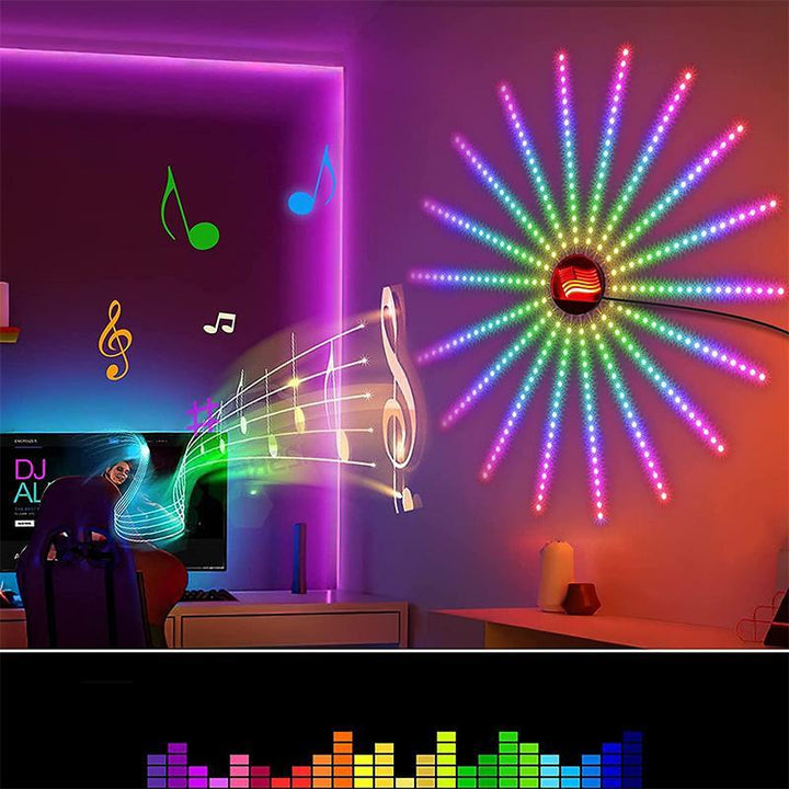 Fyrverkeri LED-lampor med musik- och mikrofonläge