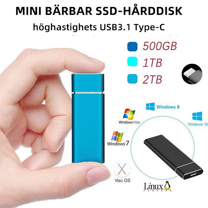 Extern SSD-hårddisk med Ultrahastighet