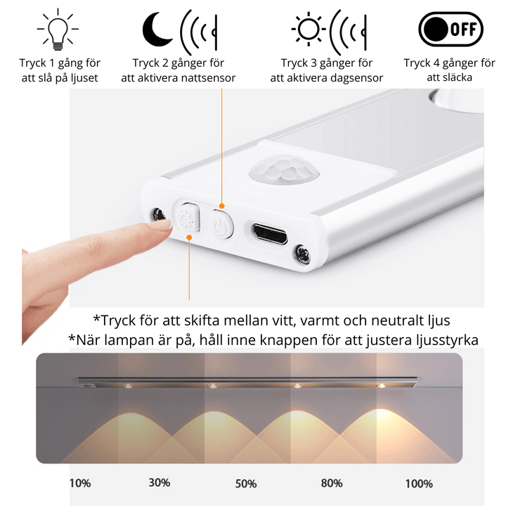 Ledbelysning med rörelsedetektor