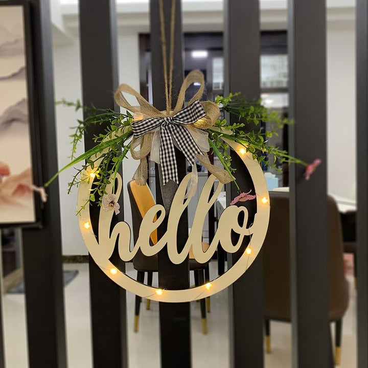 Dekorativ krans "Welcome" eller "Hello" för Midsommarnatt