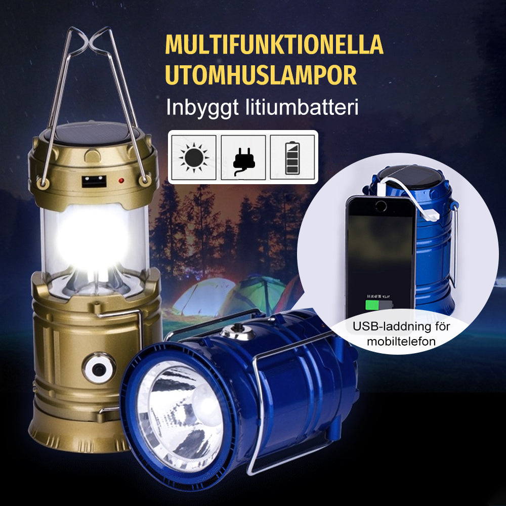 Multifunktionell Utomhuslampa för Camping och Nödsituationer