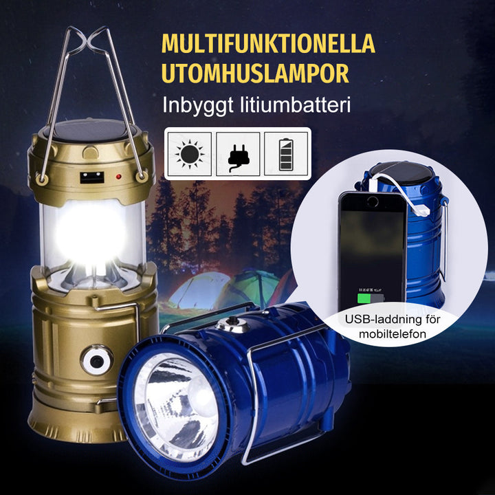 Multifunktionell Utomhuslampa för Camping och Nödsituationer