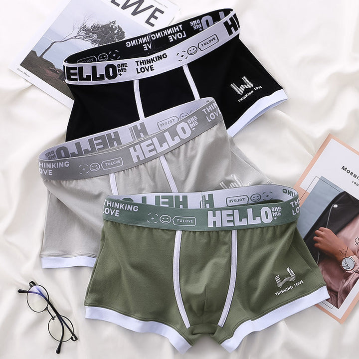 3x Tropiska HELLO Boxershorts