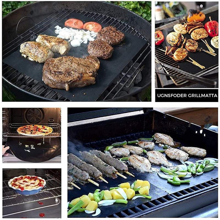 Non-Stick BBQ Grillmattor Med Skärlåda