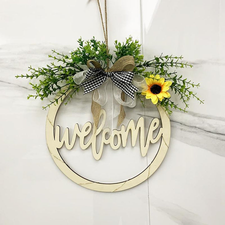 Dekorativ krans "Welcome" eller "Hello" för Midsommarnatt