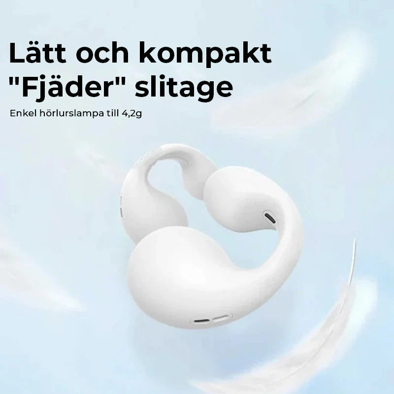 Trådlösa hörlurar med öronklämma och benledning
