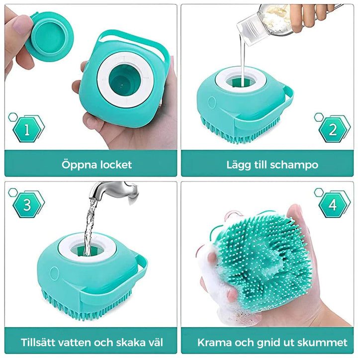 Silikon Badmassage Mjuk Borste