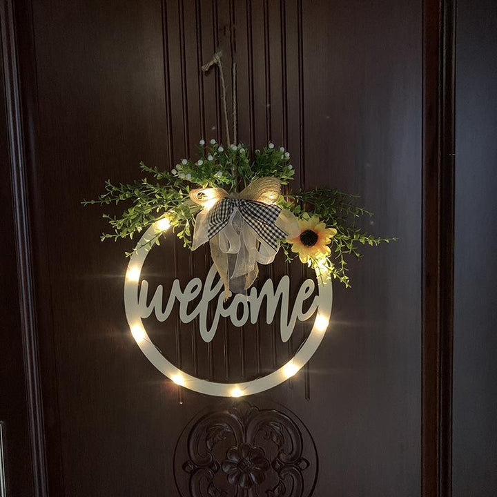 Dekorativ krans "Welcome" eller "Hello" för Midsommarnatt