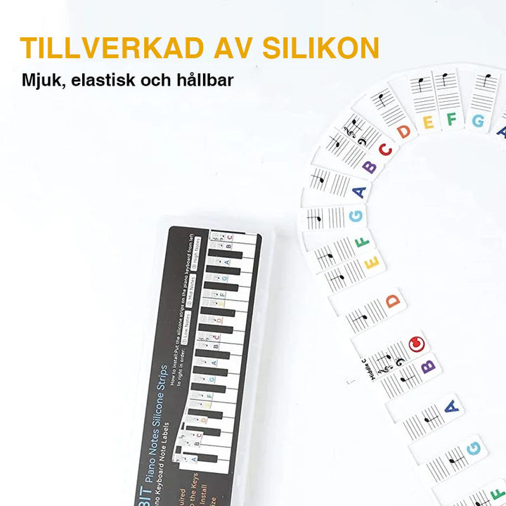 Löstagbara pianoklaviatur-notetiketter för inlärning