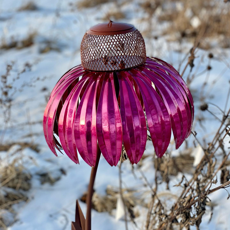 Coneflower Fågelmatare - Dekorativ Trädgårdsdekoration