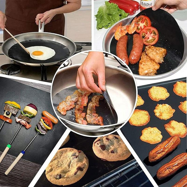 Non-Stick BBQ Grillmattor Med Skärlåda