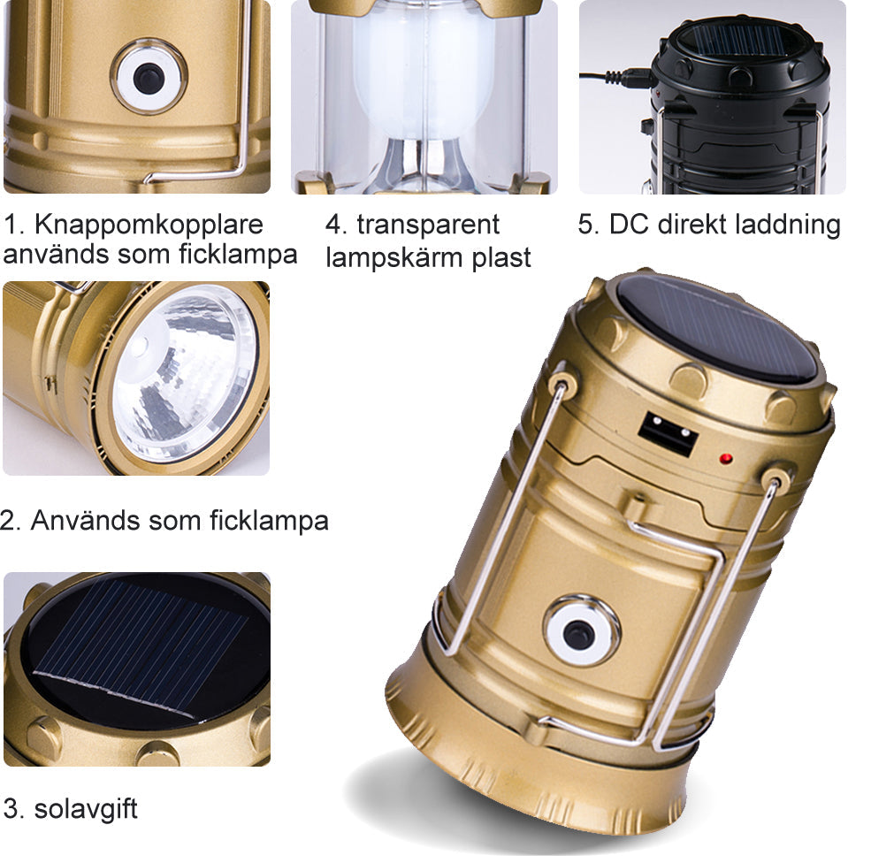 Multifunktionell Utomhuslampa för Camping och Nödsituationer