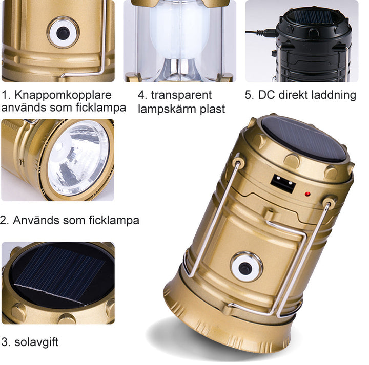 Multifunktionell Utomhuslampa för Camping och Nödsituationer