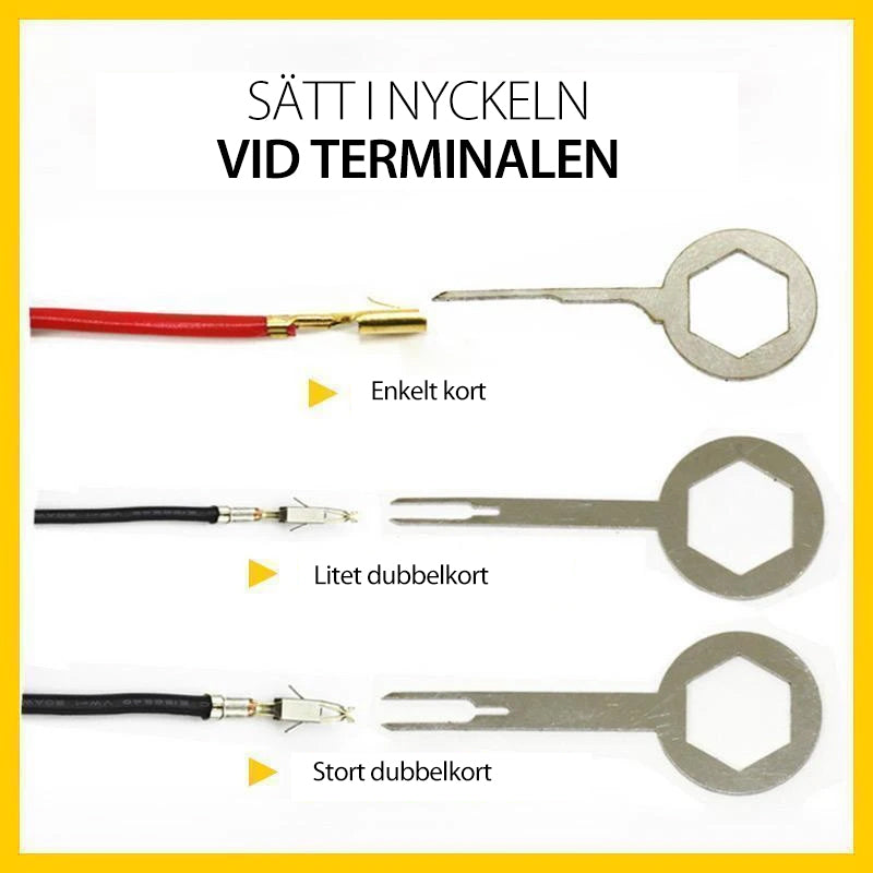 Professionellt verktygsset för borttagning av bilterminaler